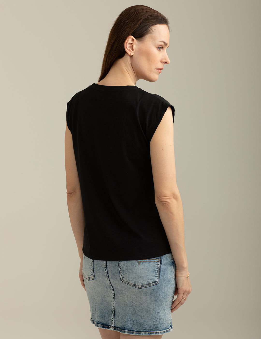 T-shirt Girocollo Ampio a Manica Corta donna black fw25s25tg cc-a0951 T-shirt Girocollo Ampio a Manica Corta