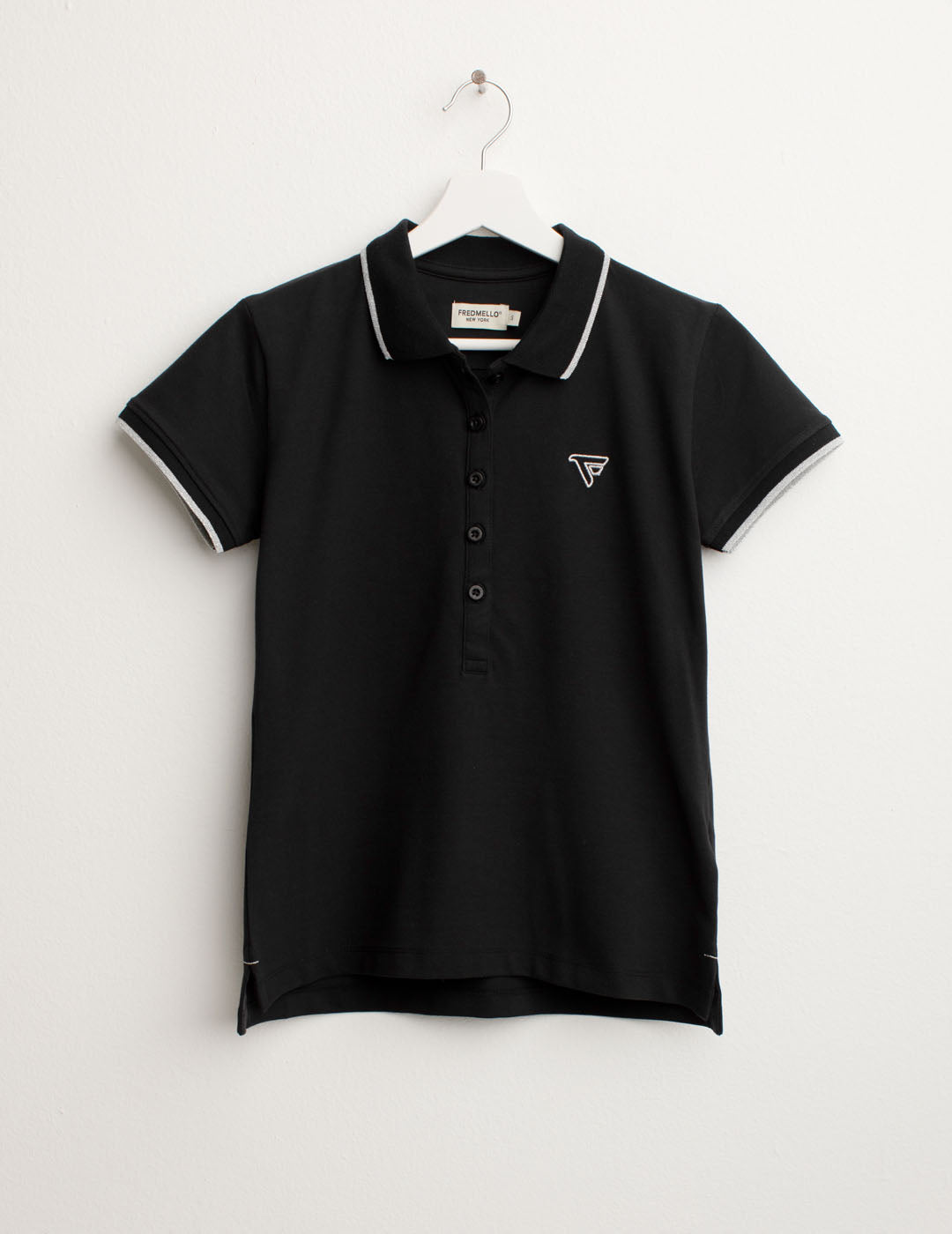 Polo Mezza Manica in Piquet Stretch donna black fw25s03qu cc-a0951 Polo Mezza Manica in Piquet Stretch