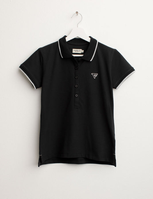 Polo Mezza Manica in Piquet Stretch donna black fw25s03qu cc-a0951 Polo Mezza Manica in Piquet Stretch