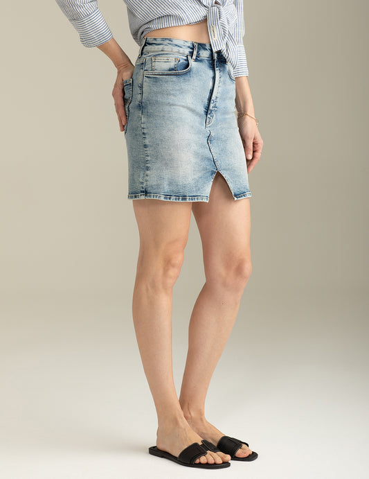 ALT03Gonna Denim Stretch donna light blue fw25s01gd cc-a1001 Gonna Denim Stretch