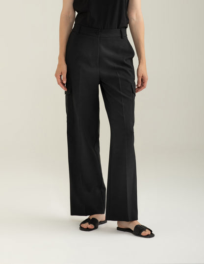 Pantalone Tasconato in Tessuto Bi-Stretch