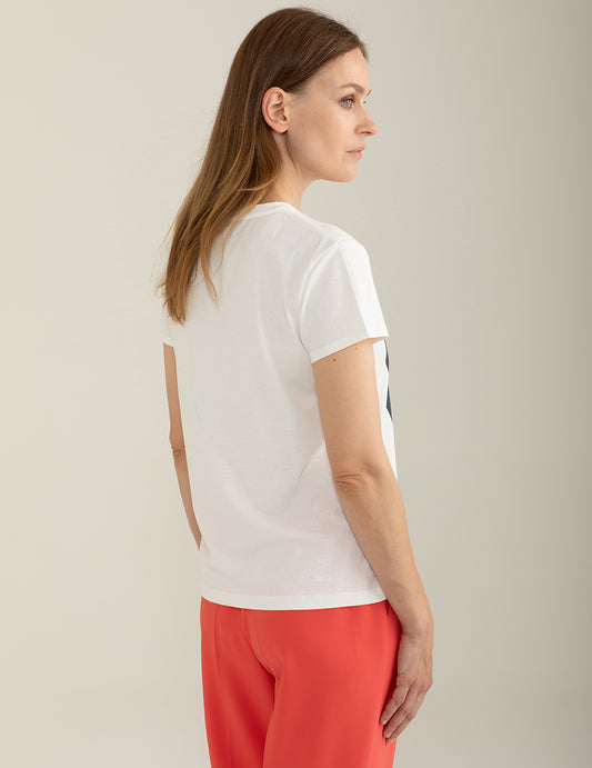 ALT03T-shirt Girocollo a Manica Corta donna off white fw25s26tg cc-a0002 T-shirt Girocollo a Manica Corta