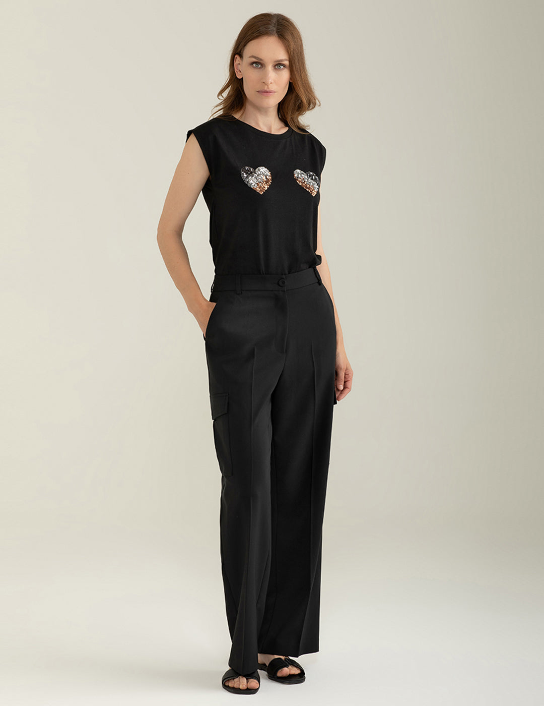 Pantalone Tasconato in Tessuto Bi-Stretch donna black fw25s32pu cc-a0951 Pantalone Tasconato in Tessuto Bi-Stretch