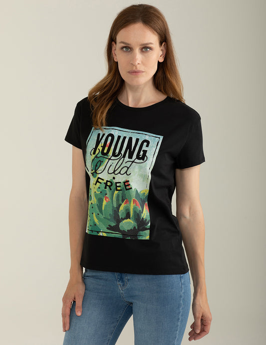 ALT03T-shirt Girocollo a Manica Corta donna black fw25s26tg cc-a0951 T-shirt Girocollo a Manica Corta