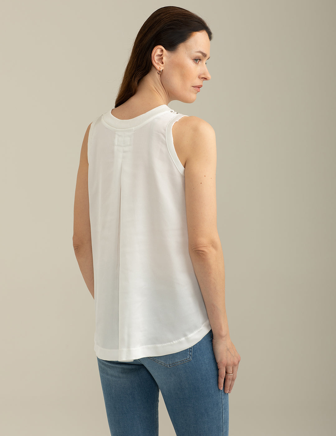 Canotta in Jersey donna off white fw25s01tu cc-a0002 Canotta in Jersey