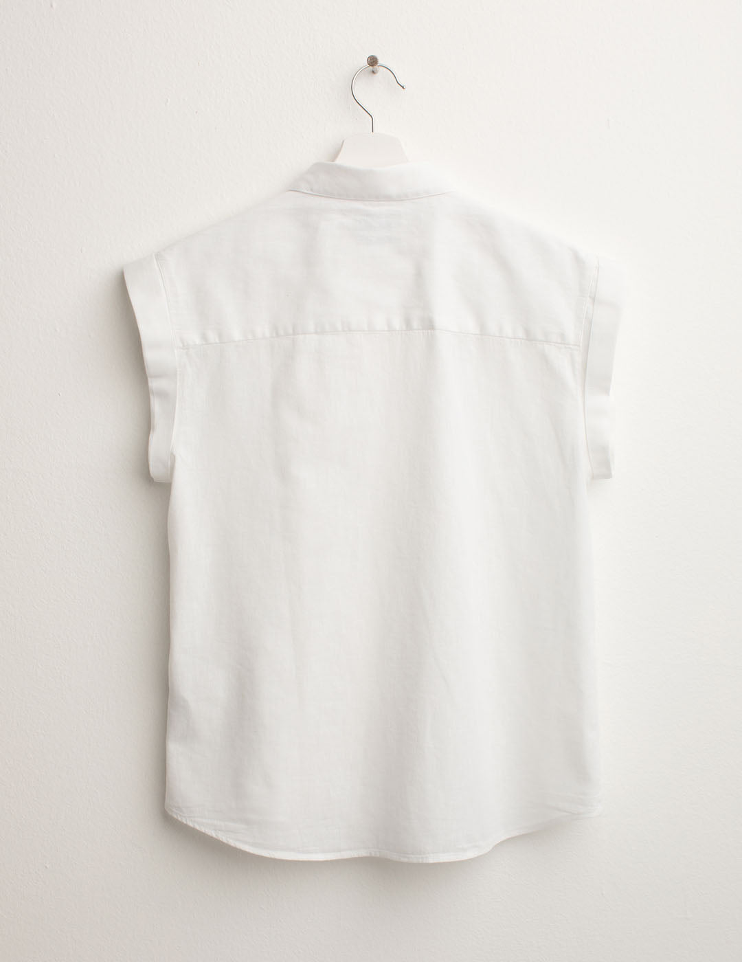 Camicia Manica Corta Risvoltata in Misto Lino donna white fw25s02cu cc-a0001 Camicia Manica Corta Risvoltata in Misto Lino