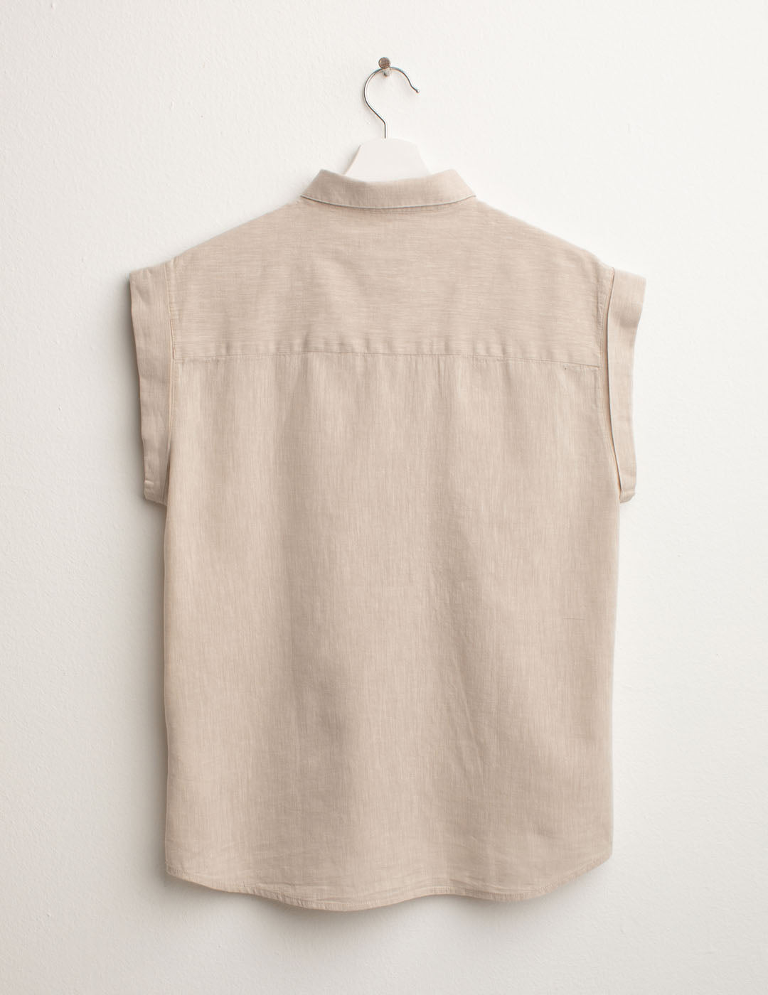 Camicia Manica Corta Risvoltata in Misto Lino donna desert fw25s02cu cc-a0105 Camicia Manica Corta Risvoltata in Misto Lino
