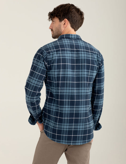 Camicia in vaiella check tintofilo - back - 002