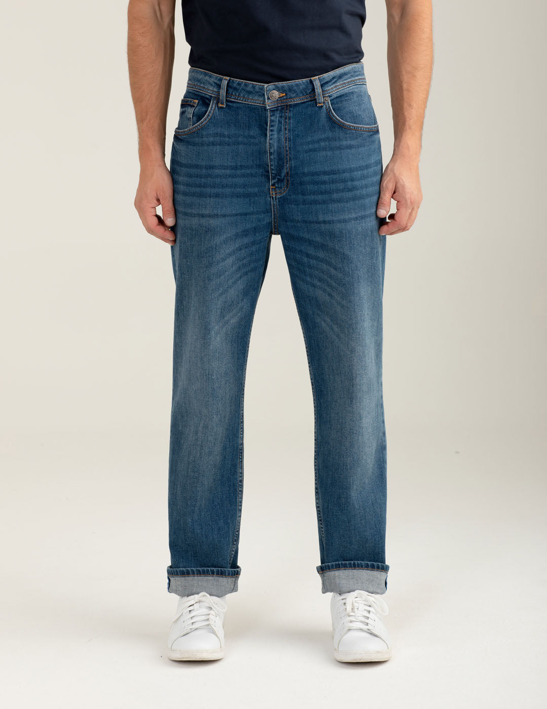 Jeans regular fit “Mr. Johnny” uomo middle blue fm25w18pd cc-a1101 Jeans regular fit “Mr. Johnny”