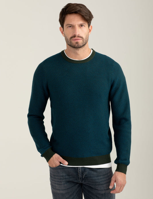Two-tone wool blend sweater man army fm25w43mg cc-a0804