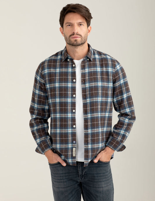 Camicia in check tintofilo uomo wood fm25w02ct cc-a0812