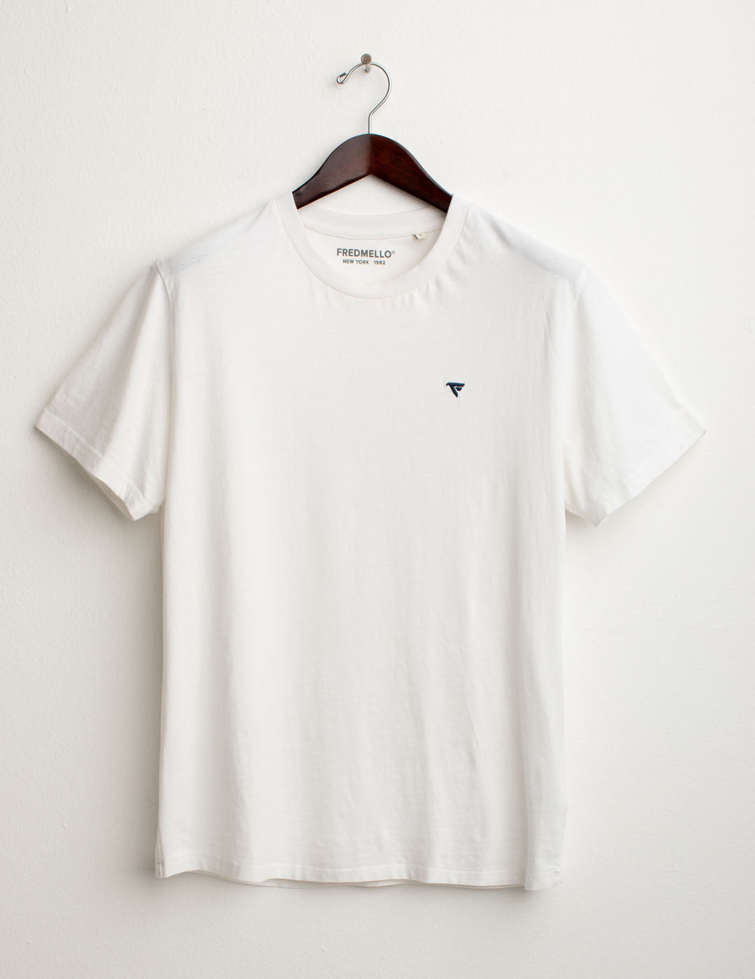 T-shirt con logo ricamato uomo white fm25w01tg cc-a0001 T-shirt con logo ricamato