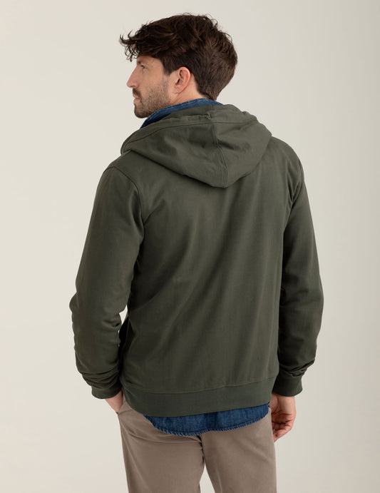Felpa full zip con cappuccio - back - 002