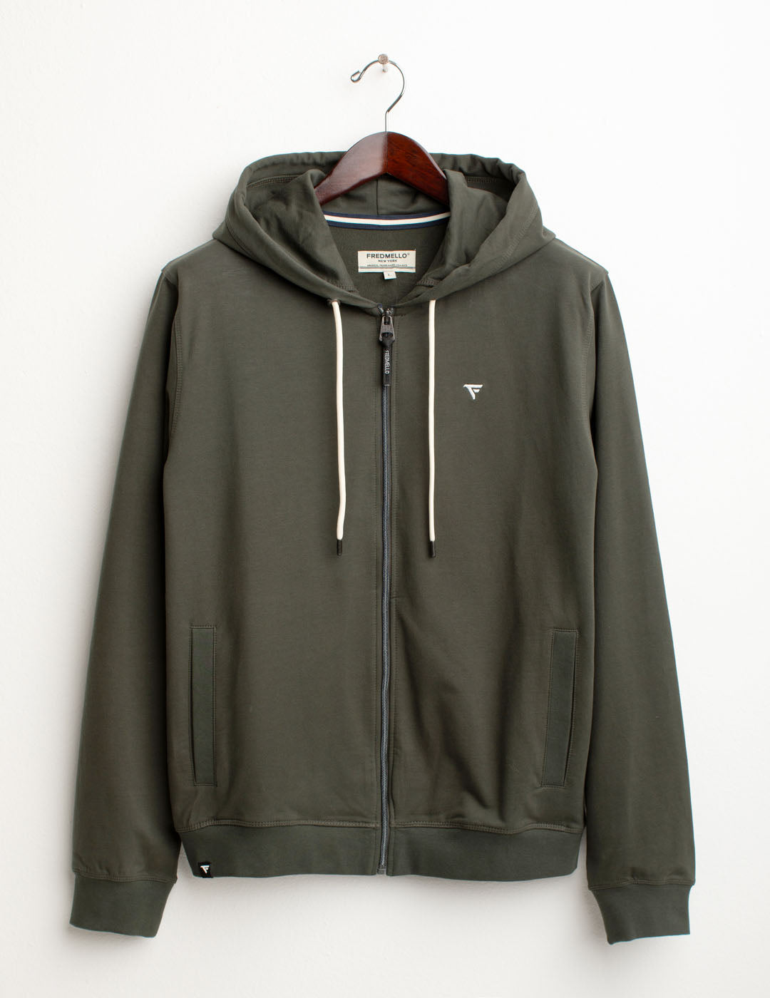 Felpa full zip con cappuccio uomo army fm25w02fz cc-a0804 Felpa full zip con cappuccio