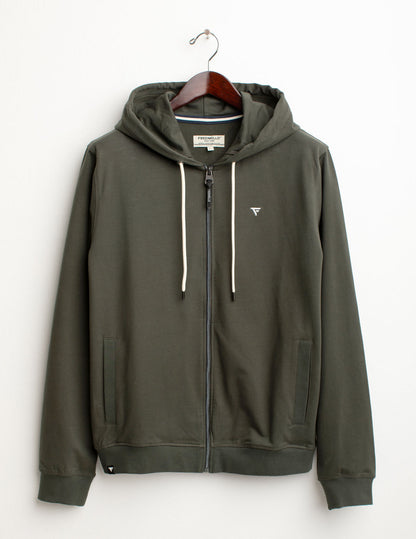Felpa full zip con cappuccio