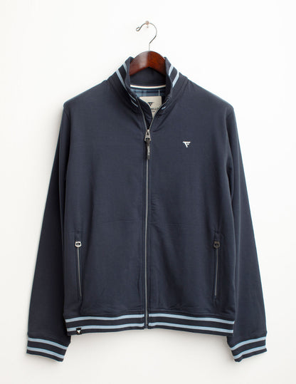 Felpa full zip con collo in piedi