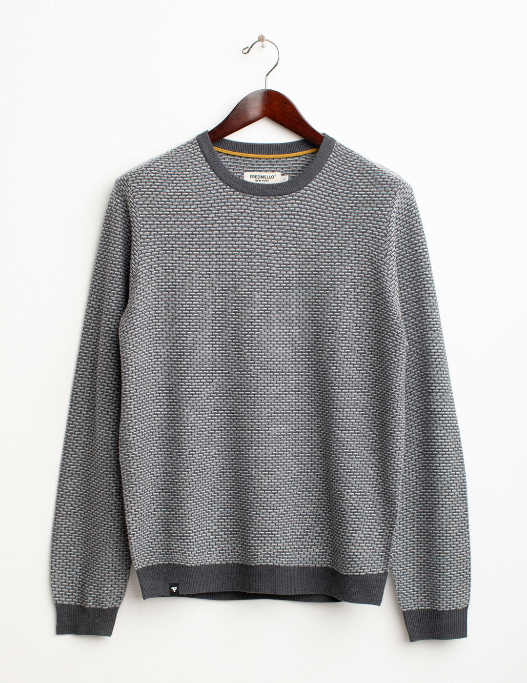 Maglia a due colori uomo antracite melange fm25w43mg cc-a0953 Maglia a due colori