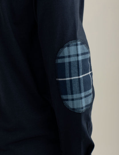 Polo manica lunga con dettagli check