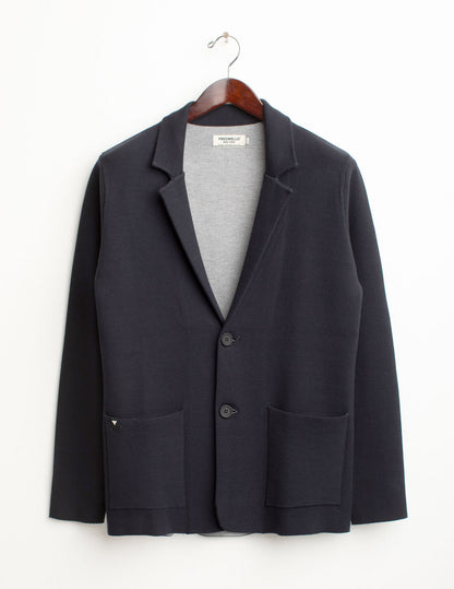 Single-breasted knit blazer