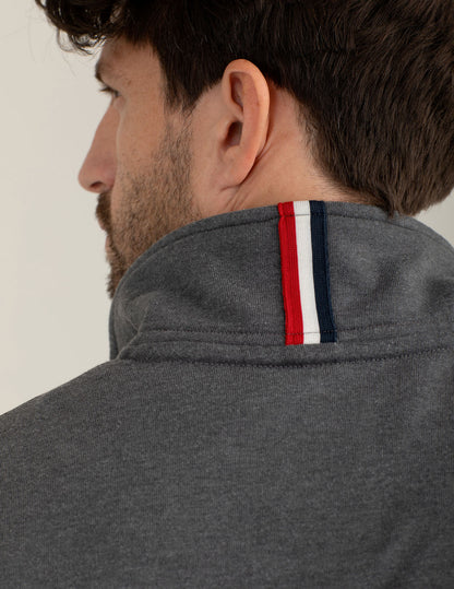 Full-zip sweatshirt with American Flag details
