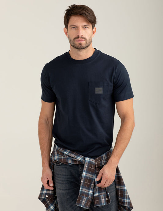 T-shirt con taschino uomo blue fm25w03tg cc-a0601