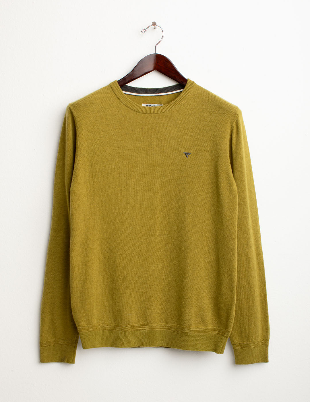 Maglia in lambswool uomo golden olive fm25w22mg cc-a0820 Maglia in lambswool