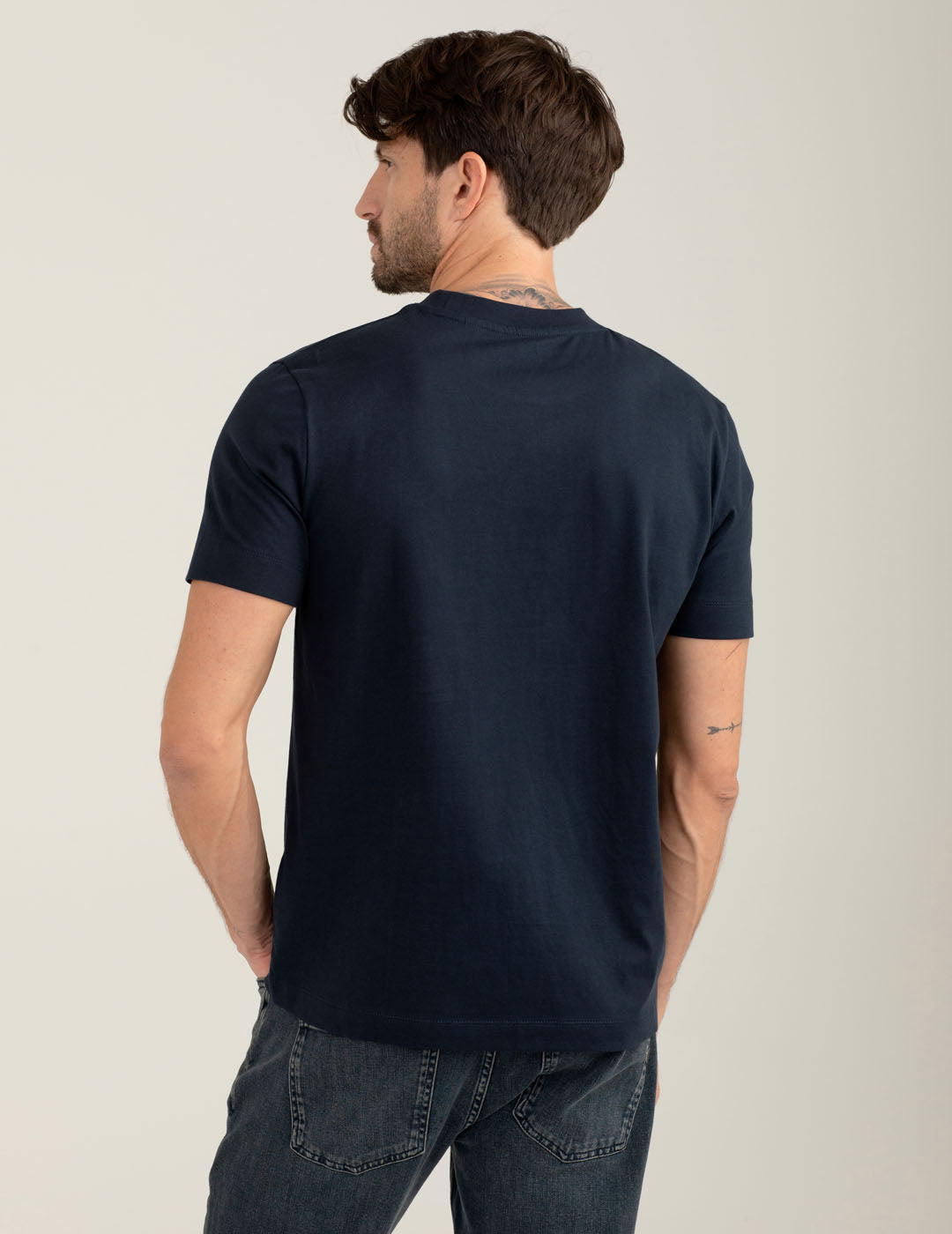 T-shirt con taschino uomo blue fm25w03tg cc-a0601 T-shirt con taschino