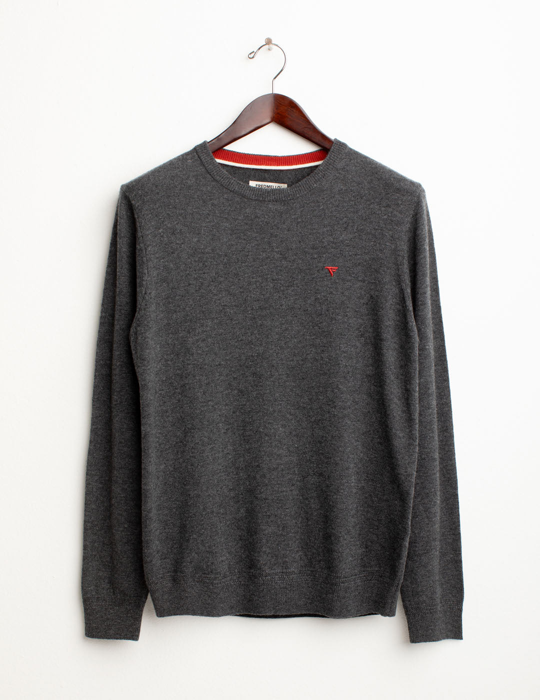 Maglia in lambswool uomo antracite melange fm25w22mg cc-a0953 Maglia in lambswool