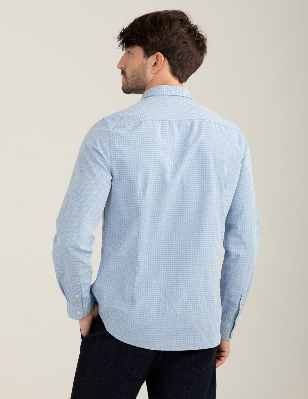 Camicia fantasia in jacquard uomo light blue fm25w05ct cc-a1001 Camicia fantasia in jacquard