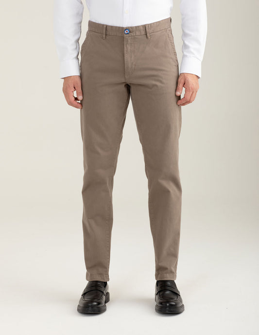 Slim fit “Mr. Bryan” chino trousers man mud fmraymond cc-a0107