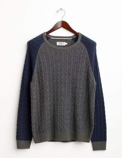 Maglia color block in lambswool