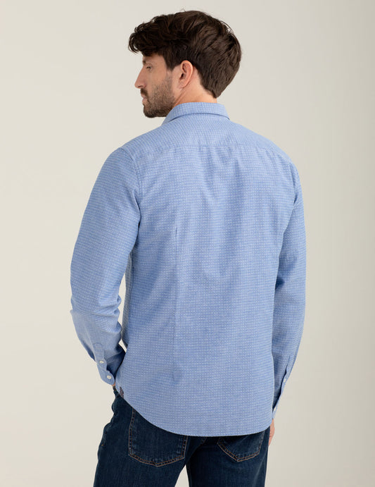 Camicia fantasia in jacquard - back - 002