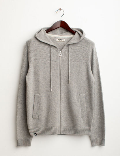 Maglia full zip in lambswool