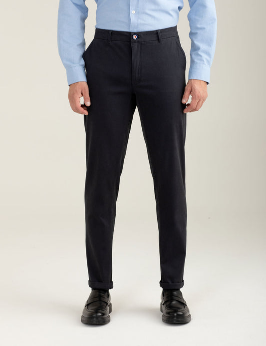Slim fit “Mr. Bryan” chino trousers man blue fmraymond cc-a0601