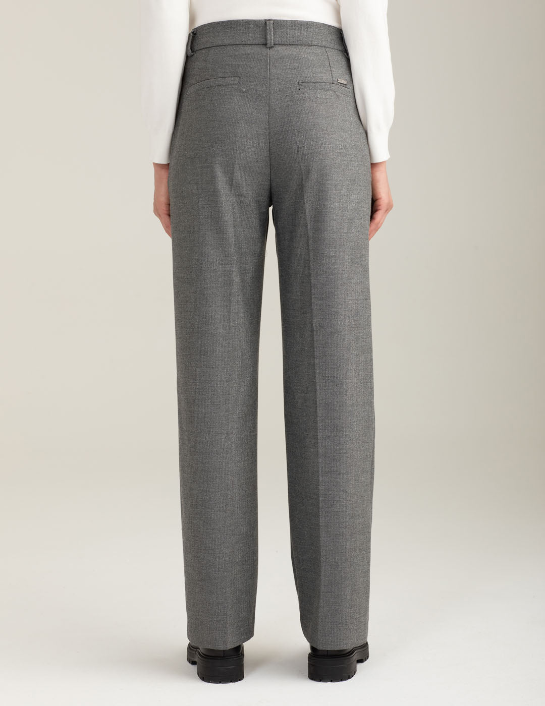 Yarn-dyed flared trousers woman dark gray fw25w10pt cc-a0903 Yarn-dyed flared trousers