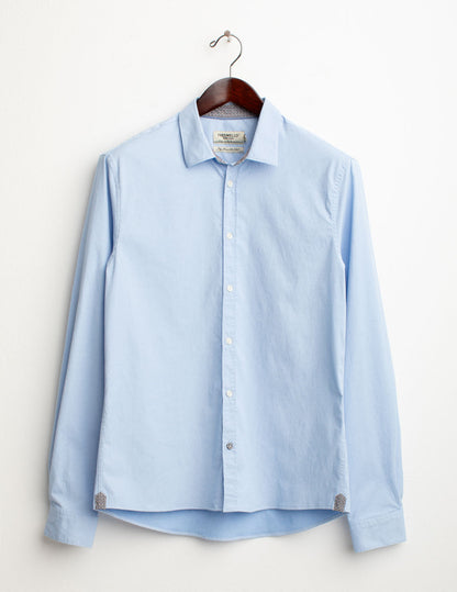 Camicia fantasia in jacquard stretch