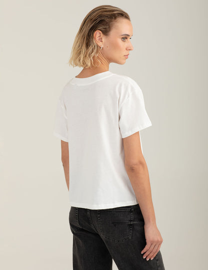 T-shirt con strass e stampa HD