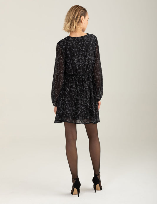 Abito in georgette stampata - back - 002