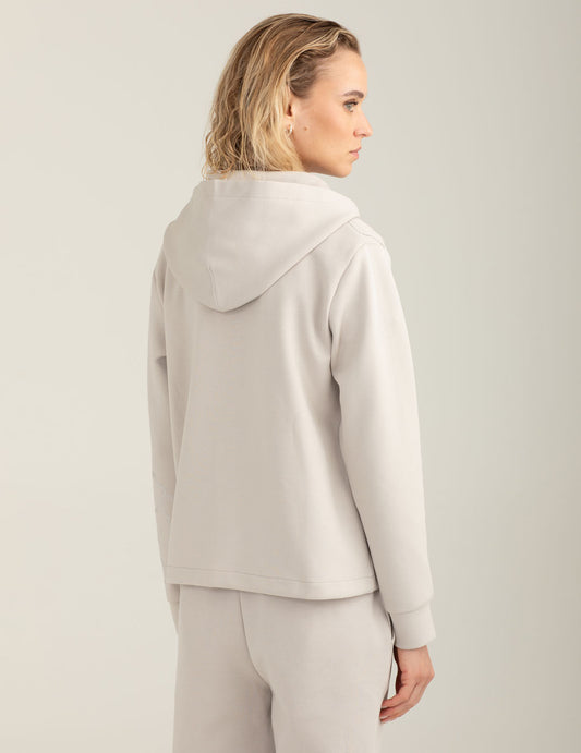 Felpa full zip con cappuccio e strass - back - 002
