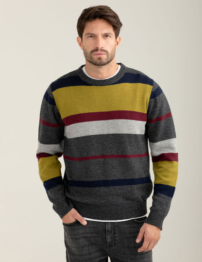 Dolcevita a righe in lambswool