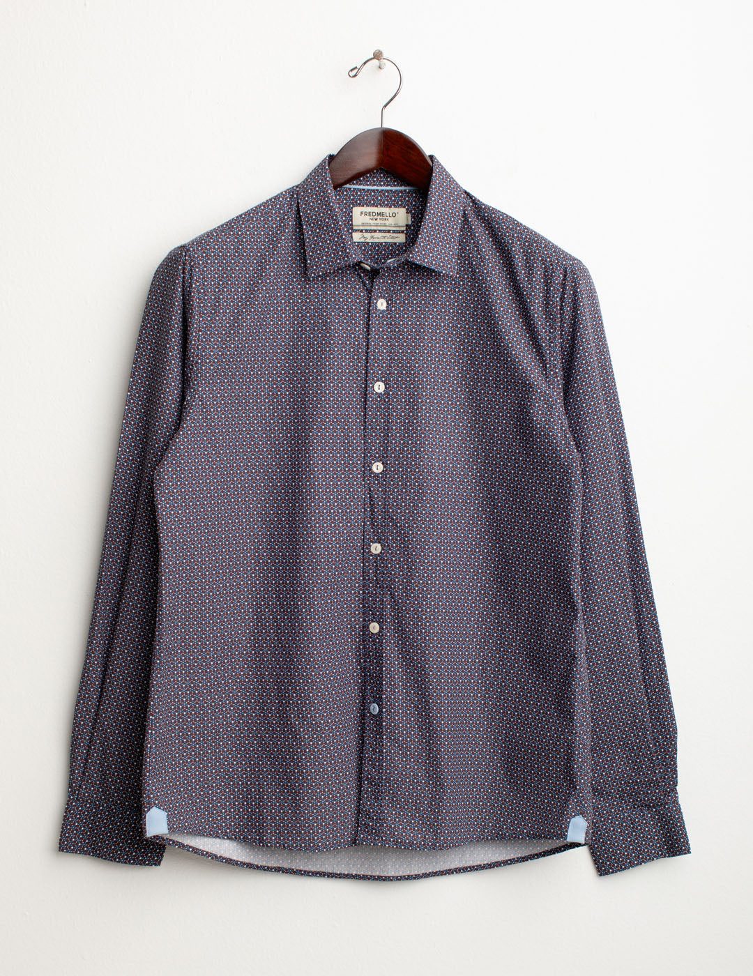 Camicia fantasia in popeline stampato uomo wood fm25w06cs cc-a0812 Camicia fantasia in popeline stampato