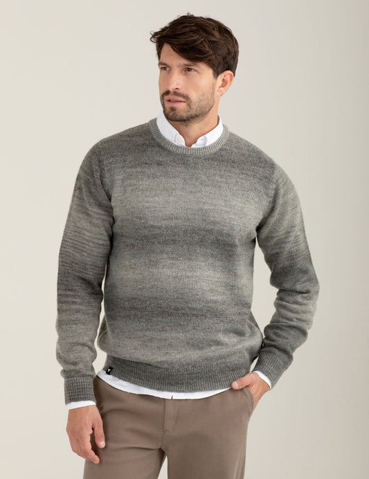 Mohair patterned sweater man gray fm25w33mg cc-a0902