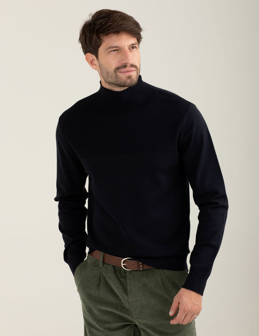 Turtleneck sweater man blue fm25w40md cc-a0601
