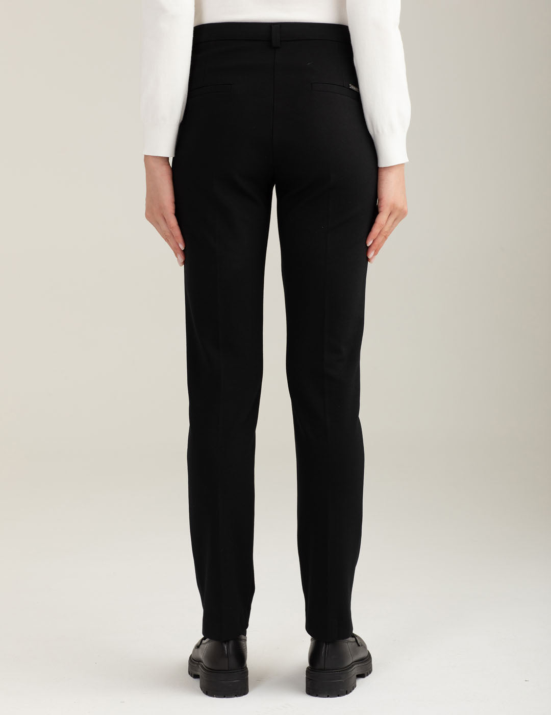 Pantalone a sigaretta in tintofilo donna black fw25w13pu cc-a0951 Pantalone a sigaretta in tintofilo