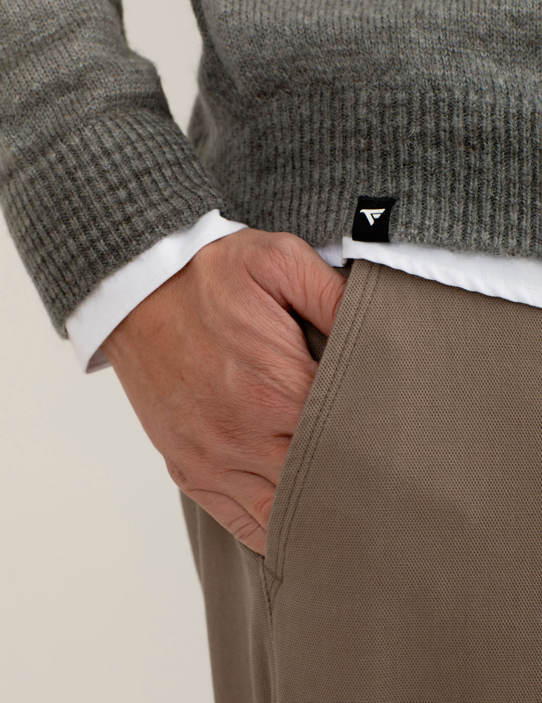 Shaded patterned sweater man gray fm25w33mg cc-a0902 Shaded patterned sweater