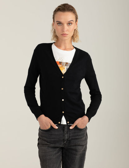 Cardigan scollo a V