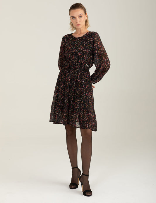 Abito in georgette stampata - back - 002