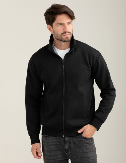 Felpa full zip con lettering 3D