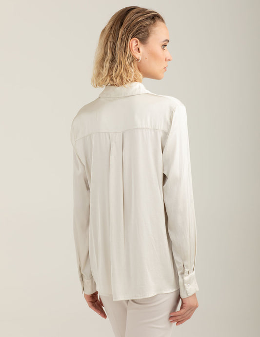Camicia in raso stretch - back - 002
