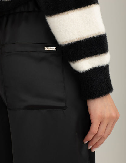 Pantalone palazzo in raso